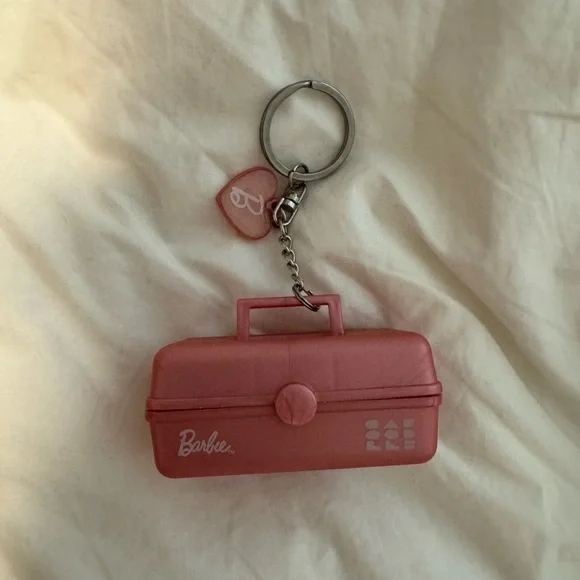 Pink Barbie Mini Caboodle Keychain Brand New Rare - Picture 2 of 4